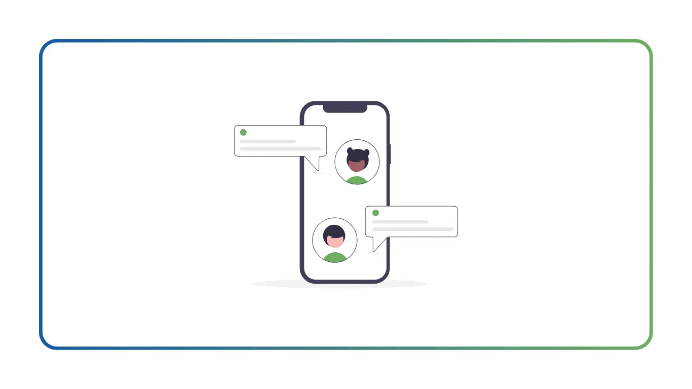 Illustration of speech bubbles as a symbol for the Discord community